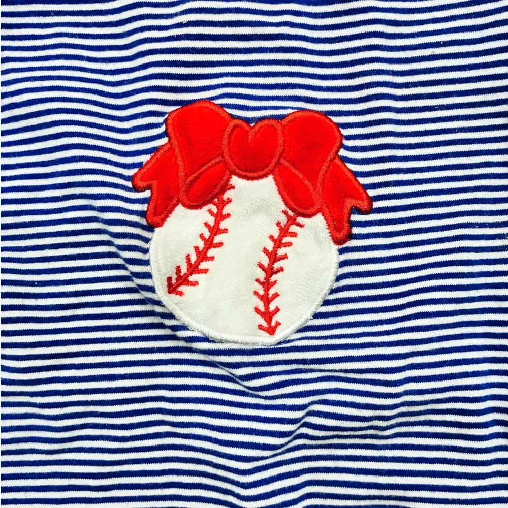 Blended Spirit Blue & White Baseball Dress Sports Summer Outfit 6m - Picture 5 of 12